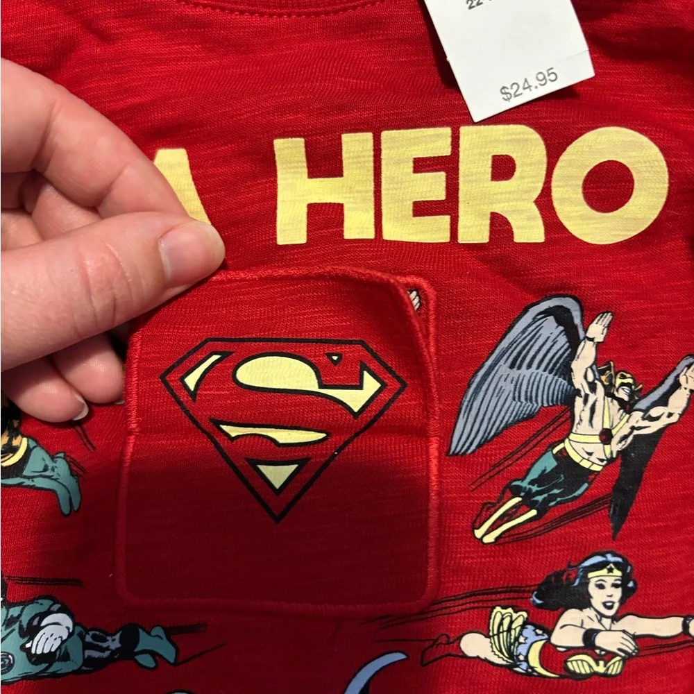 GAP Red 'Be A Hero' Graphic Long-Sleeve Tee